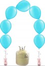 Helium Cilinder 50 met 25 doorknoopballonnen baby blauw