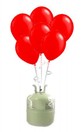 Helium Cilinder 50 met 30 x 12"" ballon rood