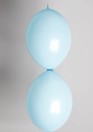 Doorknoop ballon baby blauw