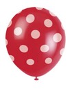 Polka Dots Ballon rood