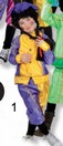 Zwarte Piet B Kids 4-6 jaar nr 1 paars / geel
