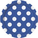 Polka Dots Bord 18 cm Blauw