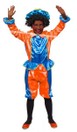 Zwarte Piet F Kids blauw / oranje  Mt S