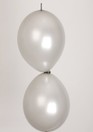 Doorknoop ballon Zilver