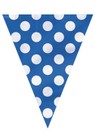 Polka Dots Vlaggenlijn Blauw