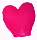 Wensballon donker Hart roze